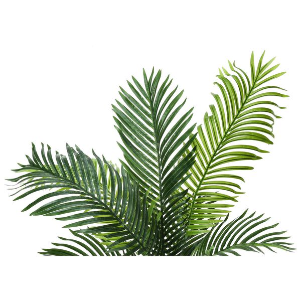 Black Green 47-Inch Palm Tree Indoor Floor Potted Decorative Artificial Plant, image 5
